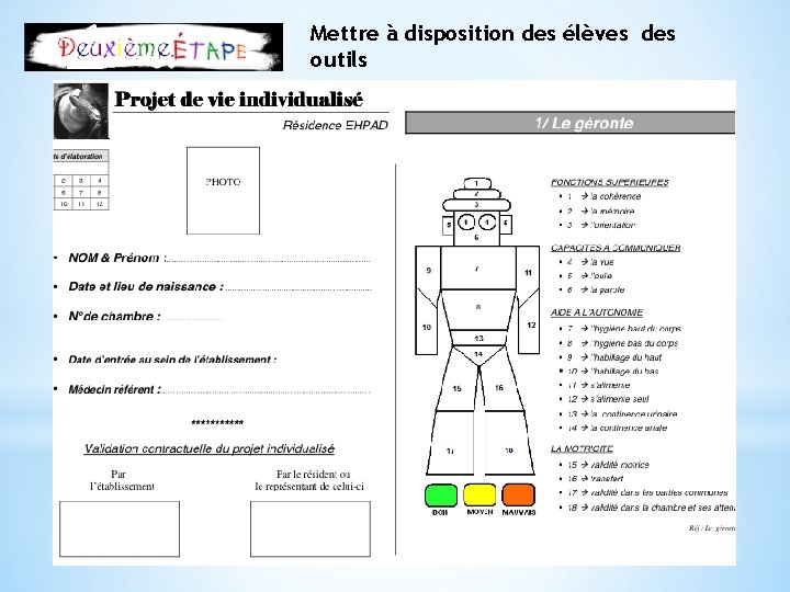 Mettre à disposition des élèves des outils 