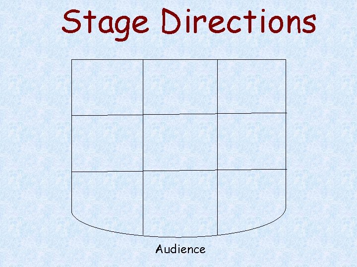 Stage Directions Audience 