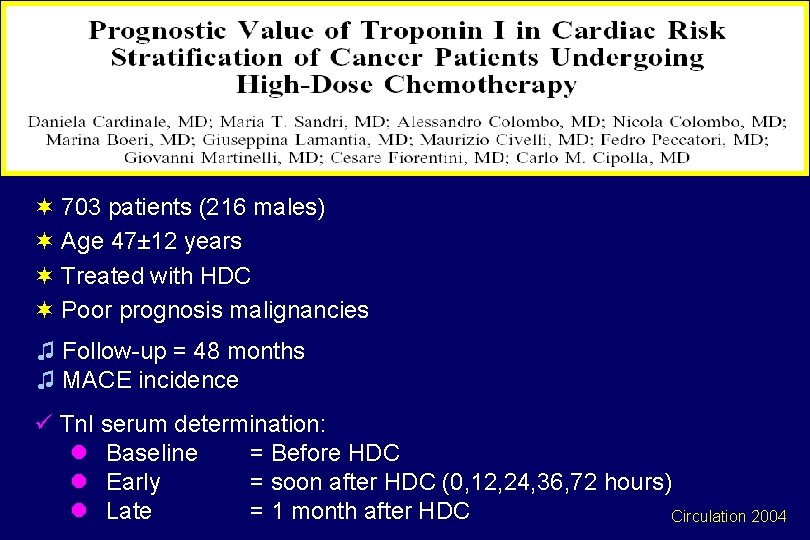 ¬ 703 patients (216 males) ¬ Age 47± 12 years ¬ Treated with HDC