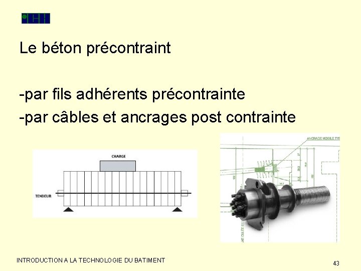 Le béton précontraint -par fils adhérents précontrainte -par câbles et ancrages post contrainte INTRODUCTION