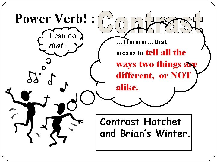 Power Verb! : I can do that ! …Hmmm…that means to tell all the