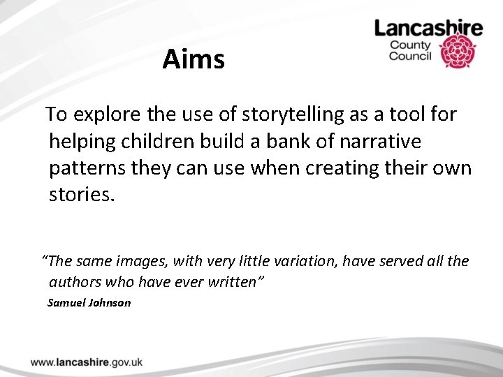Aims To explore the use of storytelling as a tool for helping children build