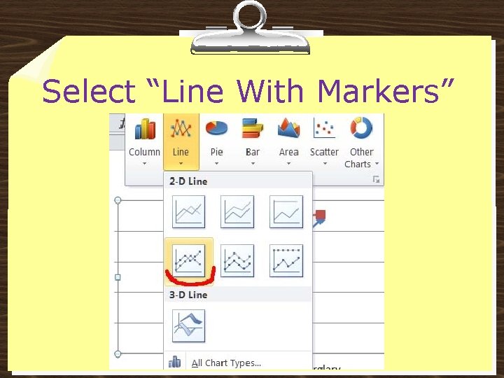Select “Line With Markers” 