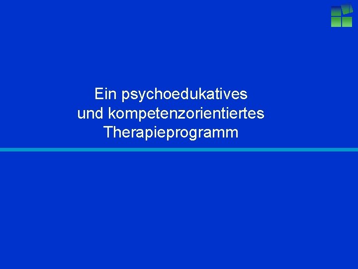 Ein psychoedukatives und kompetenzorientiertes Therapieprogramm 
