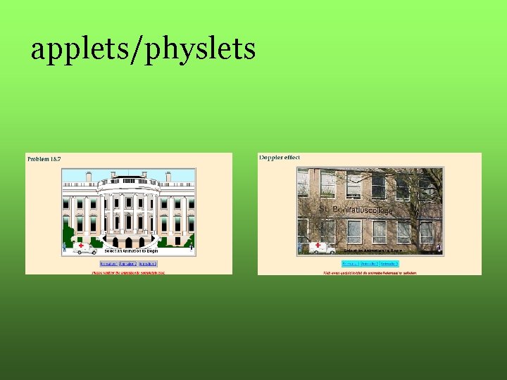 applets/physlets 