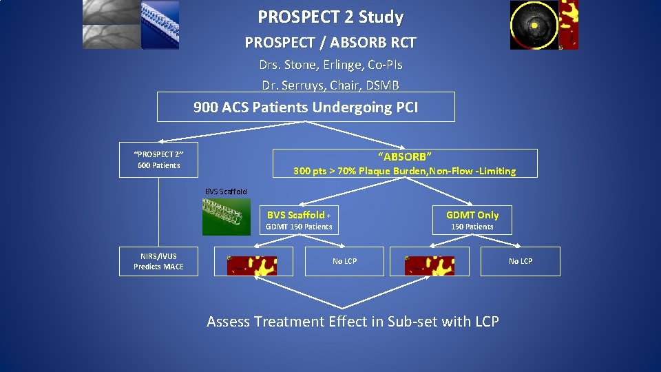 PROSPECT 2 Study PROSPECT / ABSORB RCT Drs. Stone, Erlinge, Co-PIs Dr. Serruys, Chair,