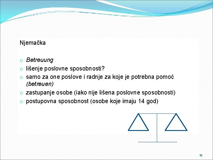 Njemačka o Betreuung o lišenje poslovne sposobnosti? o samo za one poslove i radnje