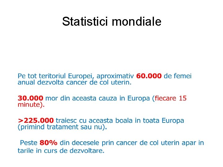 Statistici mondiale 