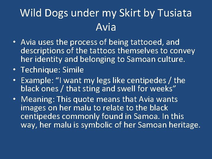 Wild Dogs under my Skirt by Tusiata Avia • Avia uses the process of