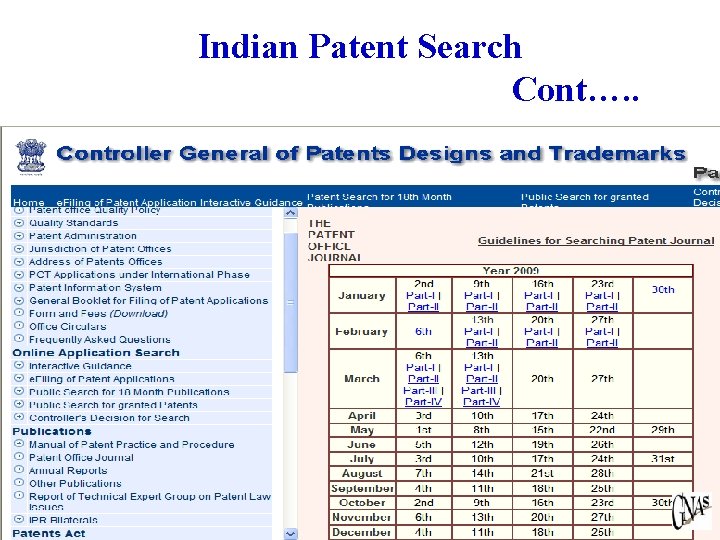 Indian Patent Search Cont…. . 