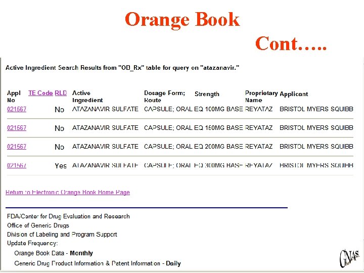 Orange Book Cont…. . 