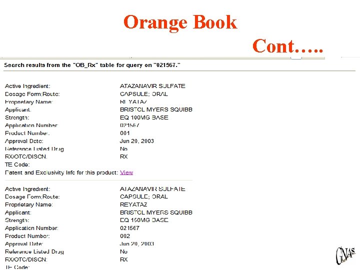 Orange Book Cont…. . 