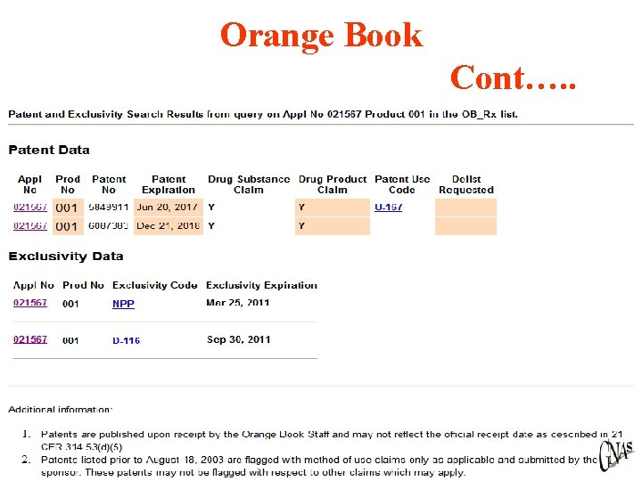 Orange Book Cont…. . 