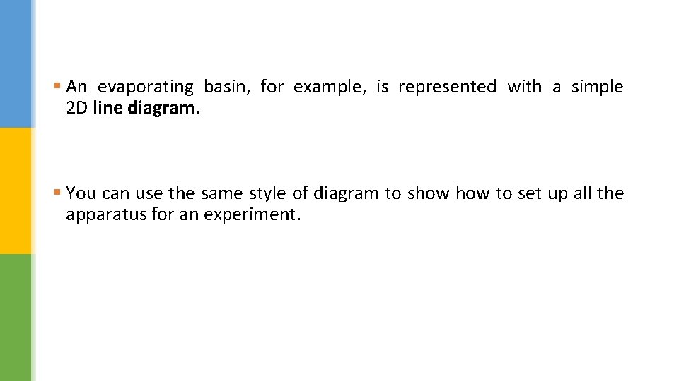 § An evaporating basin, for example, is represented with a simple 2 D line