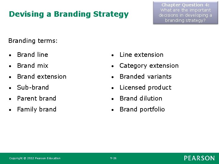 Devising a Branding Strategy Chapter Question 4: What are the important decisions in developing