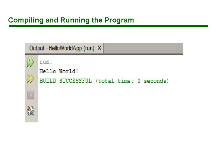 Compiling and Running the Program Compiling and Running the Program