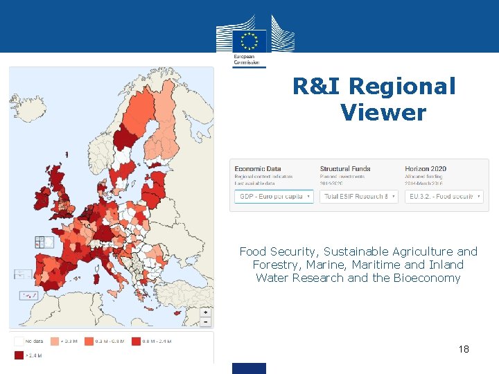 R&I Regional Viewer Food Security, Sustainable Agriculture and Forestry, Marine, Maritime and Inland Water