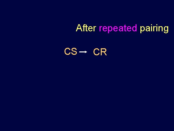 After repeated pairing NS + CS UCR CR 