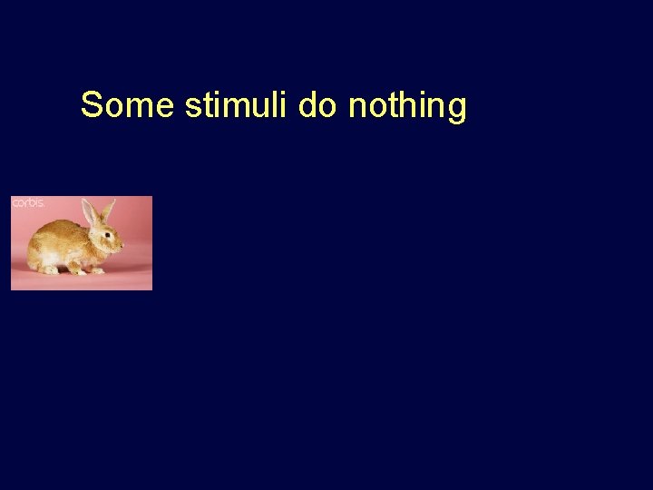 Some stimuli do nothing 