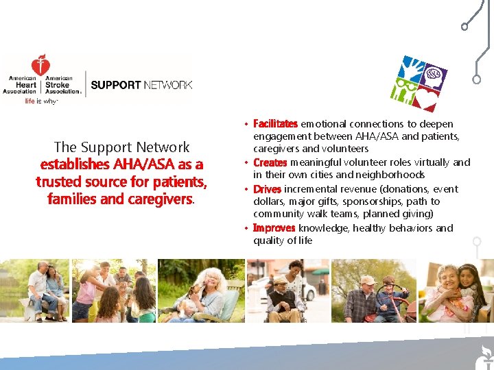 The Support Network establishes AHA/ASA as a trusted source for patients, families and caregivers.