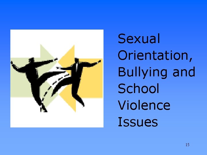 Sexual Orientation, Bullying and School Violence Issues 15 