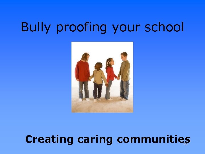 Bully proofing your school Creating caring communities 48 