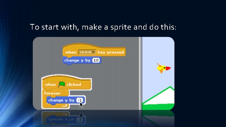 To start with, make a sprite and do this: 