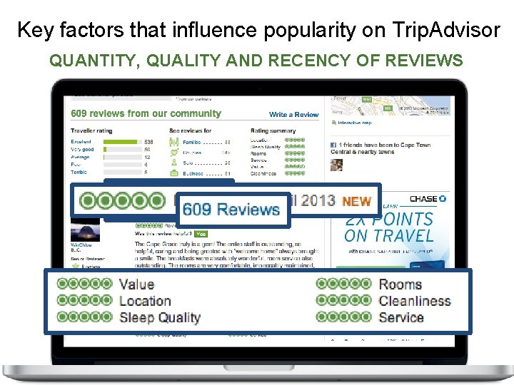 Key factors that influence popularity on Trip. Advisor QUANTITY, QUALITY AND RECENCY OF REVIEWS