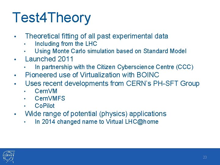 Test 4 Theory • Theoretical fitting of all past experimental data • • •