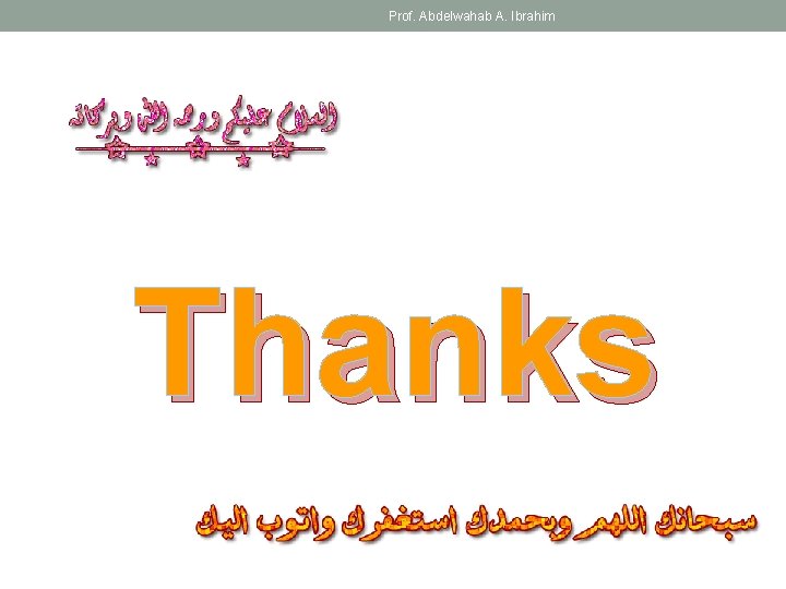 Prof. Abdelwahab A. Ibrahim Thanks 