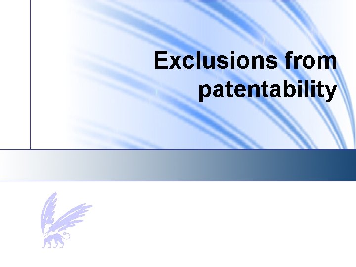 Exclusions from patentability 
