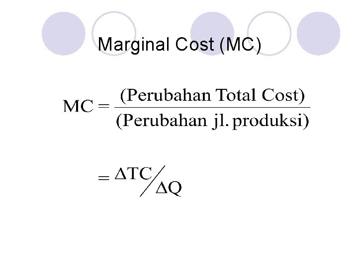 Marginal Cost (MC) 