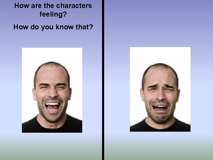 How are the characters feeling? How do you know that? 