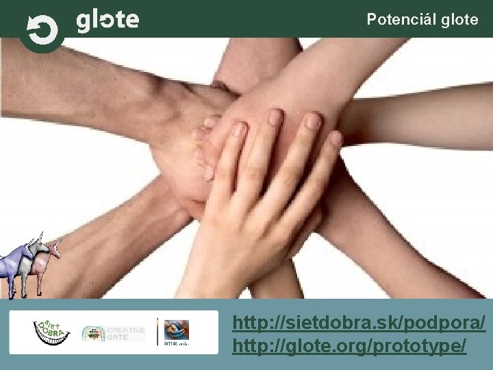 Potenciál glote http: //sietdobra. sk/podpora/ http: //glote. org/prototype/ 