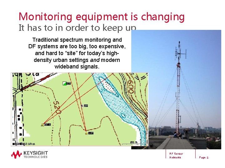 Monitoring equipment is changing It has to in order to keep up… Traditional spectrum