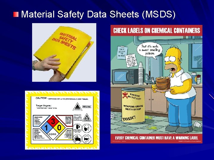 Material Safety Data Sheets (MSDS) 