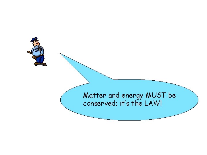 Matter and energy MUST be conserved; it’s the LAW! 