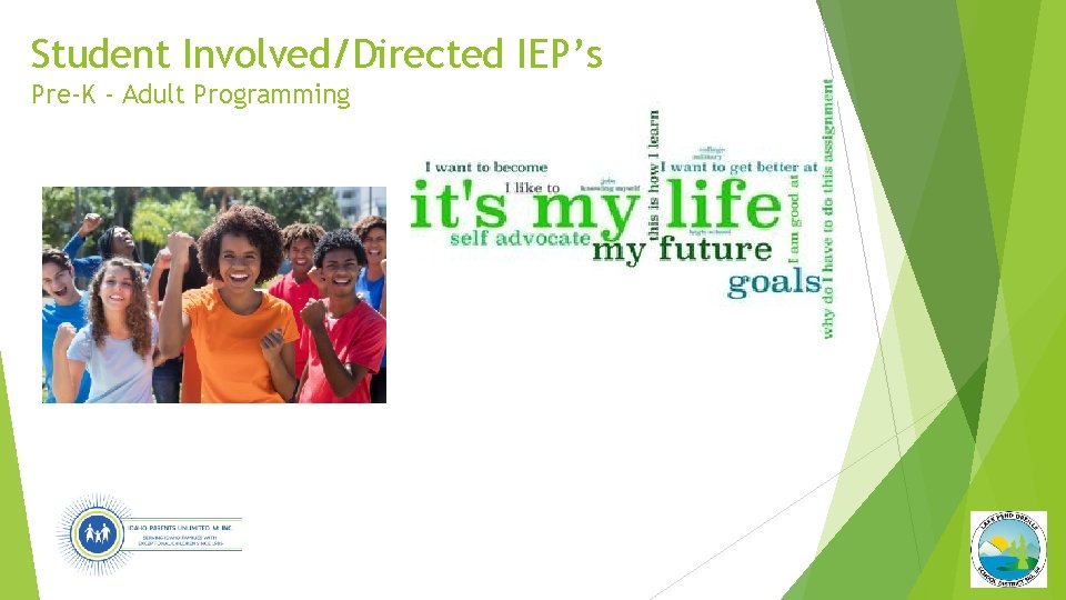 Student Involved/Directed IEP’s Pre-K - Adult Programming 