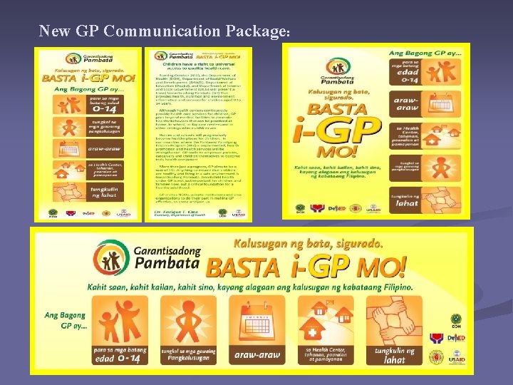 New GP Communication Package: 