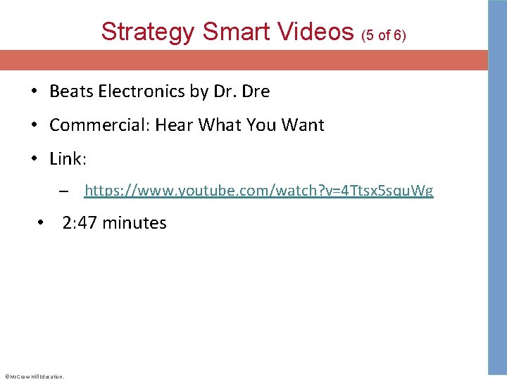 Strategy Smart Videos (5 of 6) • Beats Electronics by Dr. Dre • Commercial: