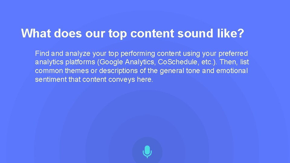 What does our top content sound like? Find analyze your top performing content using