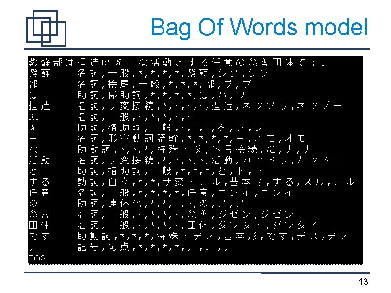 Bag Of Words model 13 