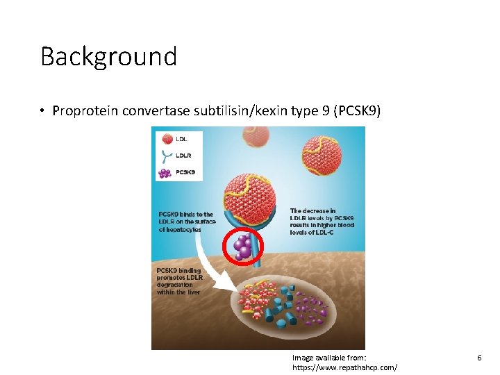 Background • Proprotein convertase subtilisin/kexin type 9 (PCSK 9) Image available from: https: //www.