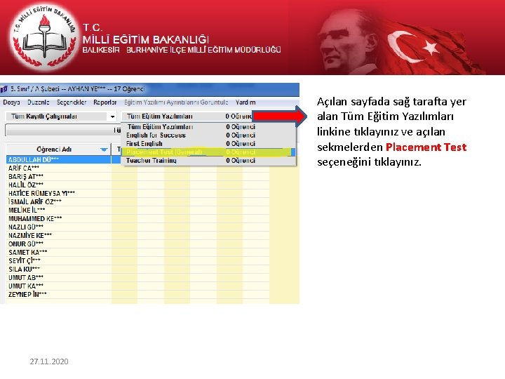 Açılan sayfada sağ tarafta yer alan Tüm Eğitim Yazılımları linkine tıklayınız ve açılan sekmelerden