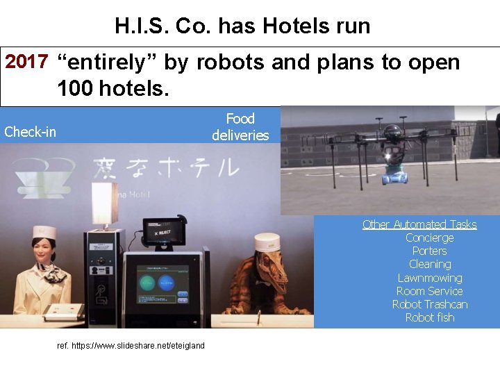 H. I. S. Co. has Hotels run 2017 “entirely” by robots and plans to