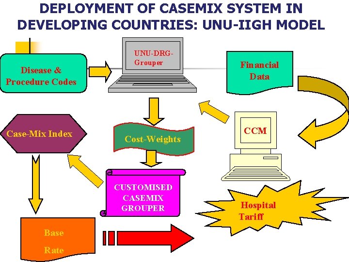 DEPLOYMENT OF CASEMIX SYSTEM IN DEVELOPING COUNTRIES: UNU-IIGH MODEL Disease & Procedure Codes Case-Mix