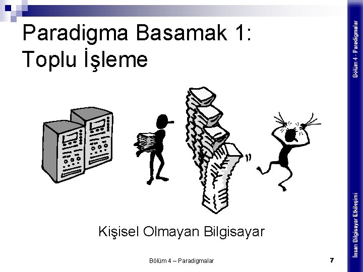 Paradigma Basamak 1: Toplu İşleme Kişisel Olmayan Bilgisayar Bölüm 4 – Paradigmalar 7 
