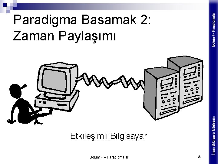 Paradigma Basamak 2: Zaman Paylaşımı Etkileşimli Bilgisayar Bölüm 4 – Paradigmalar 8 
