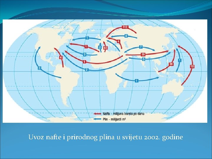 Uvoz nafte i prirodnog plina u svijetu 2002. godine 