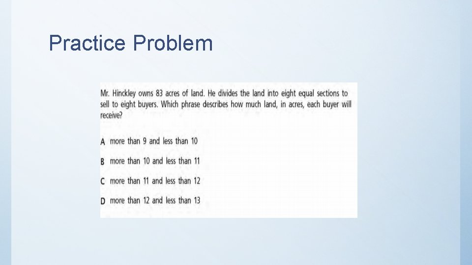 Practice Problem 